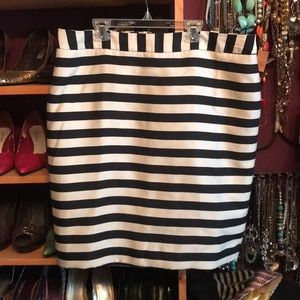 Black&White Stripe Pencil Skirt